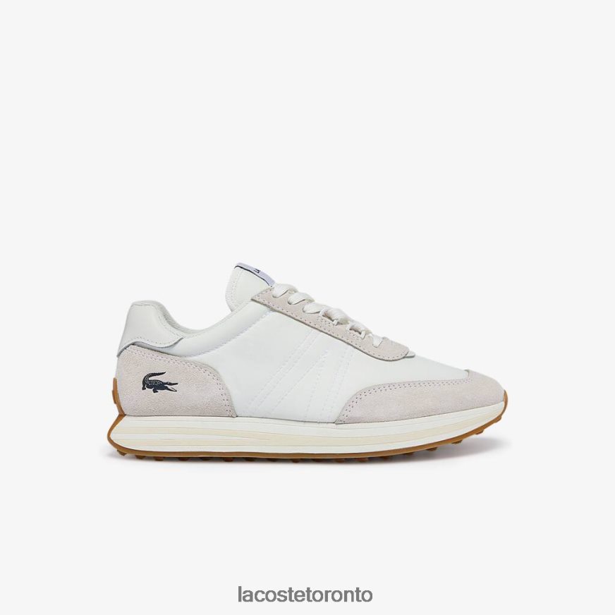 Shoes Lacoste L-Spin Textile Gold Accent Sneakers White Women Z60BPR2744