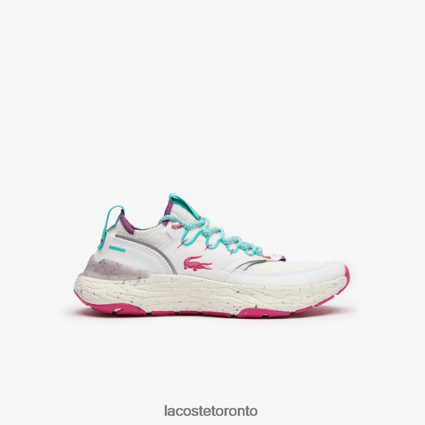 Shoes Lacoste Re-Comfort Synthetic and Textile Sneakers White & Red Women Z60BPR2739