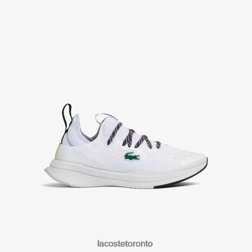 Shoes Lacoste Run Spin Comfort Textile Sneakers White & Purple Women Z60BPR2751