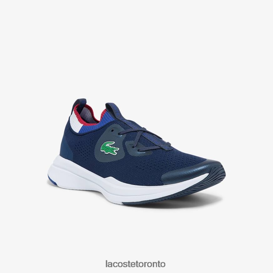 Shoes Lacoste Run Spin Knit Textile Sneakers Navy & White Women Z60BPR2742