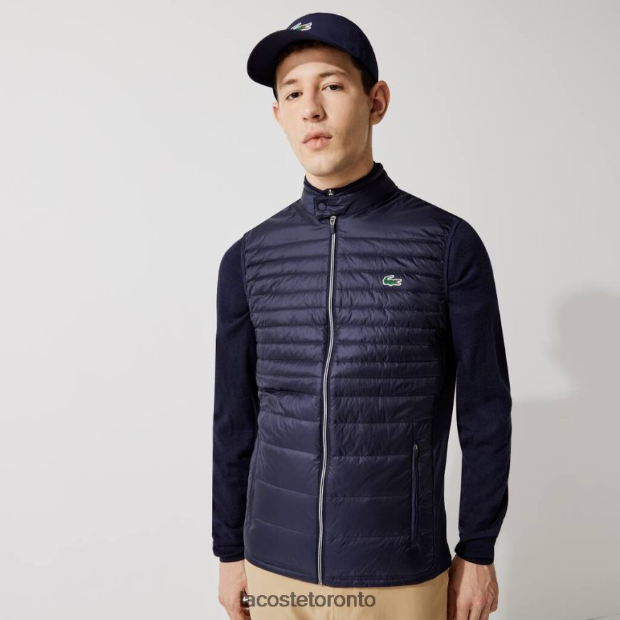 Clothing Lacoste SPORT Lightweight Water-Resistant Quilted Golf Vest Navy Blue Men Z60BPR1309
