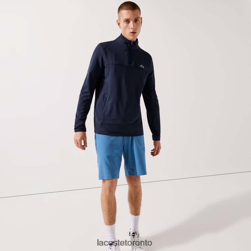 Clothing Lacoste SPORT Stretch Zippered Collar Sweatshirt Navy Blue Men Z60BPR980