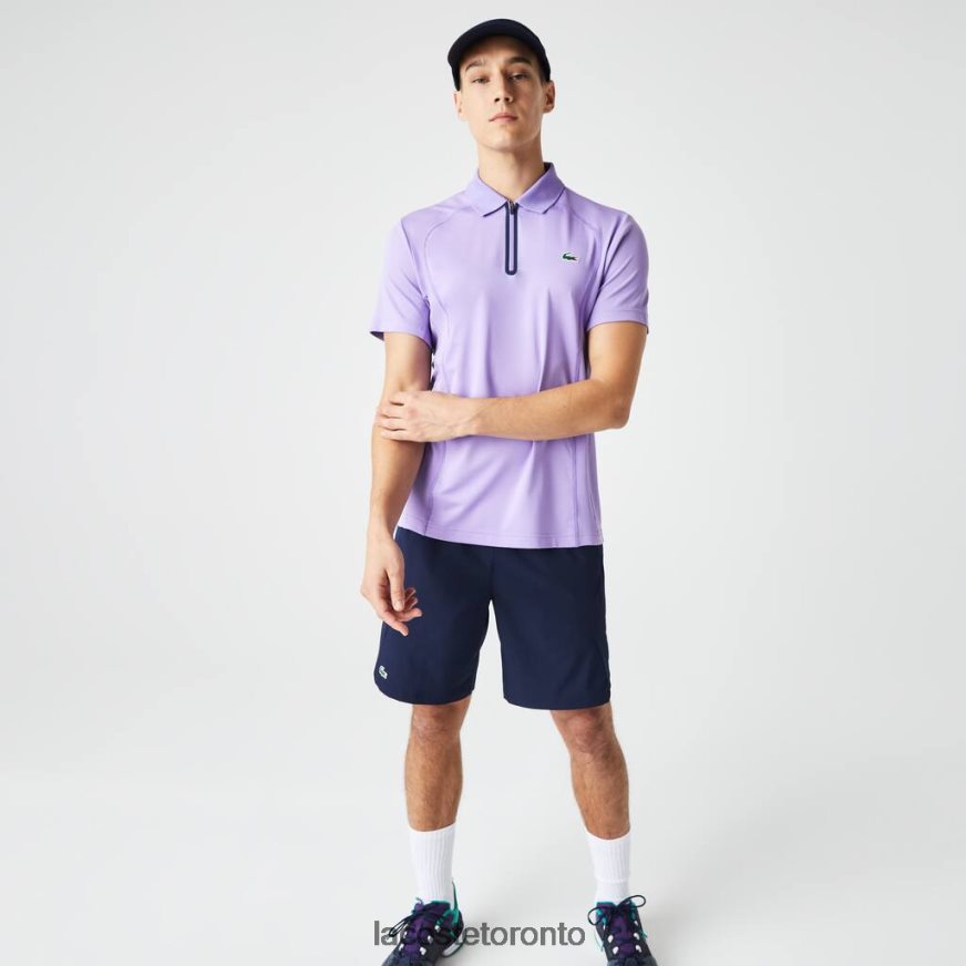 Clothing Lacoste SPORT Thermo-Regulating Ultra-Dry Pique Tennis Polo Purple/Navy Blue Men Z60BPR869