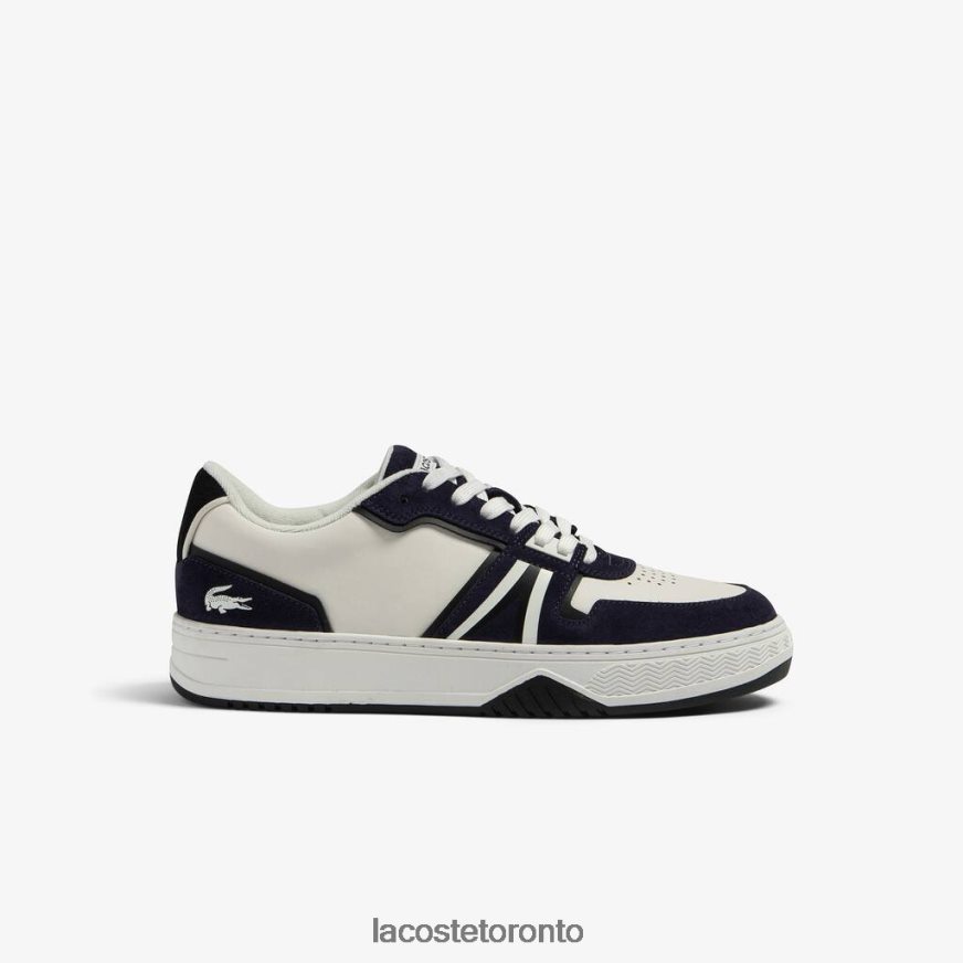 Shoes Lacoste L001 Leather Sneakers White Navy Men Z60BPR1752