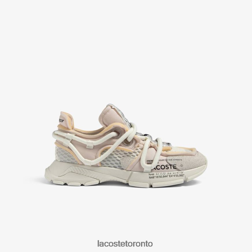 Shoes Lacoste L003 Active Runway Textile Sneakers Off White Men Z60BPR1731