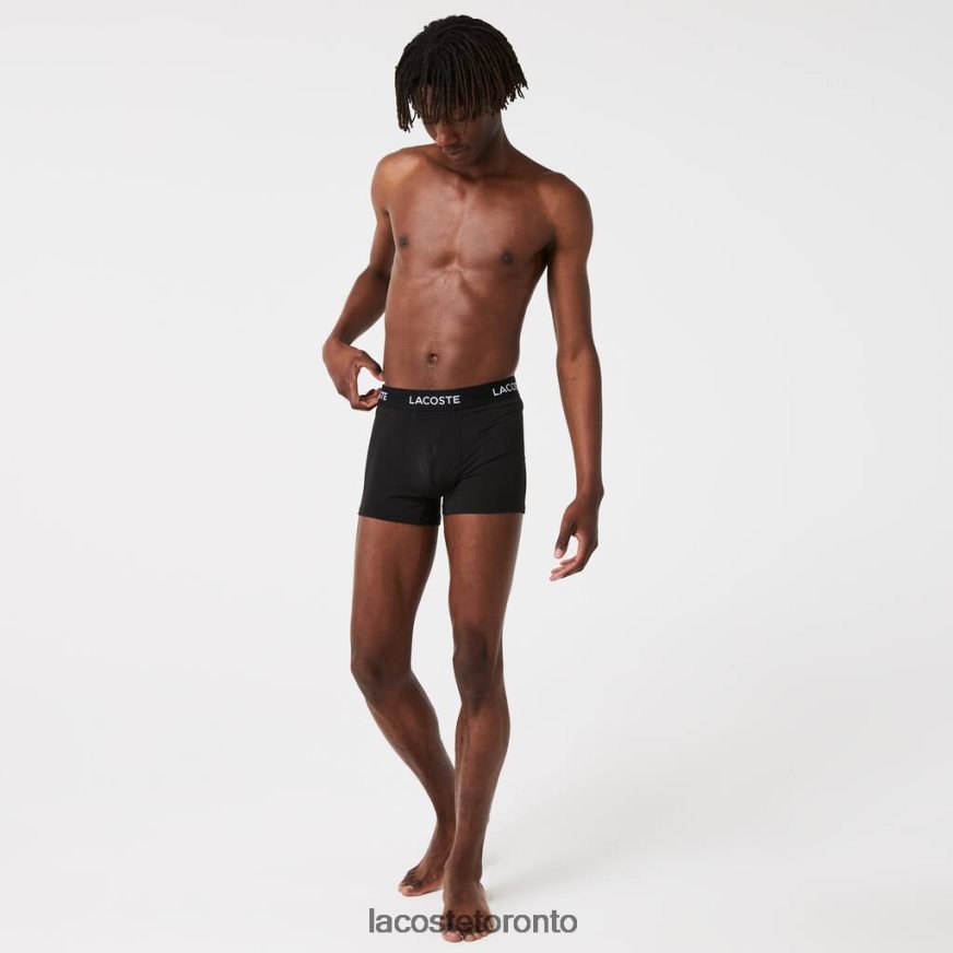 Clothing Lacoste Microfiber Trunk 3-Pack Black Men Z60BPR1461