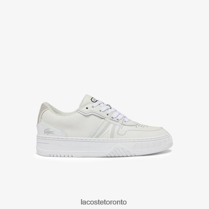 Shoes Lacoste L001 Leather Sneakers White Off White Women Z60BPR2720